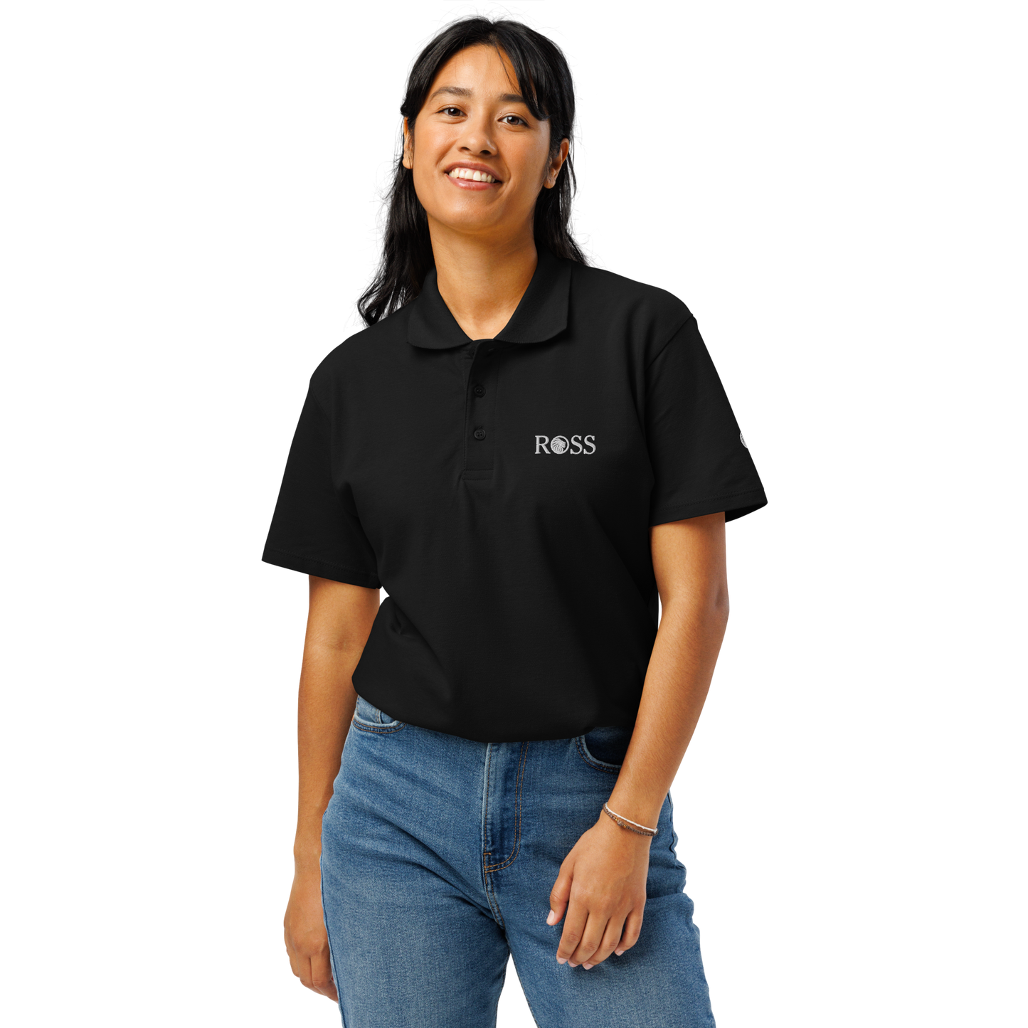 Polo noir premium unisexe